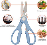 Kitchen Scissors for General Use Woman Kitchen Accessories Shears Heavy Duty Cooking Shears Left Handed Black Scissors Adults Sharp Utility Siccors for Food(B,1)