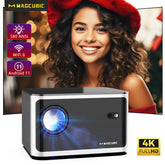 580ANSI Auto Focus Projector Android 11 4K 1080P Wifi6 Voice Control Allwinner H713 BT5.0 Home Cinema HY350 Pro