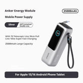 Anker Zolo 25000Mah Power Bank 165W PD Fast Charging with Built-In Retractable Cables Mobile Power for Iphone16 Macbook Laptop